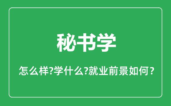 秘书职业有前途吗？（秘书学以后就业怎么样）